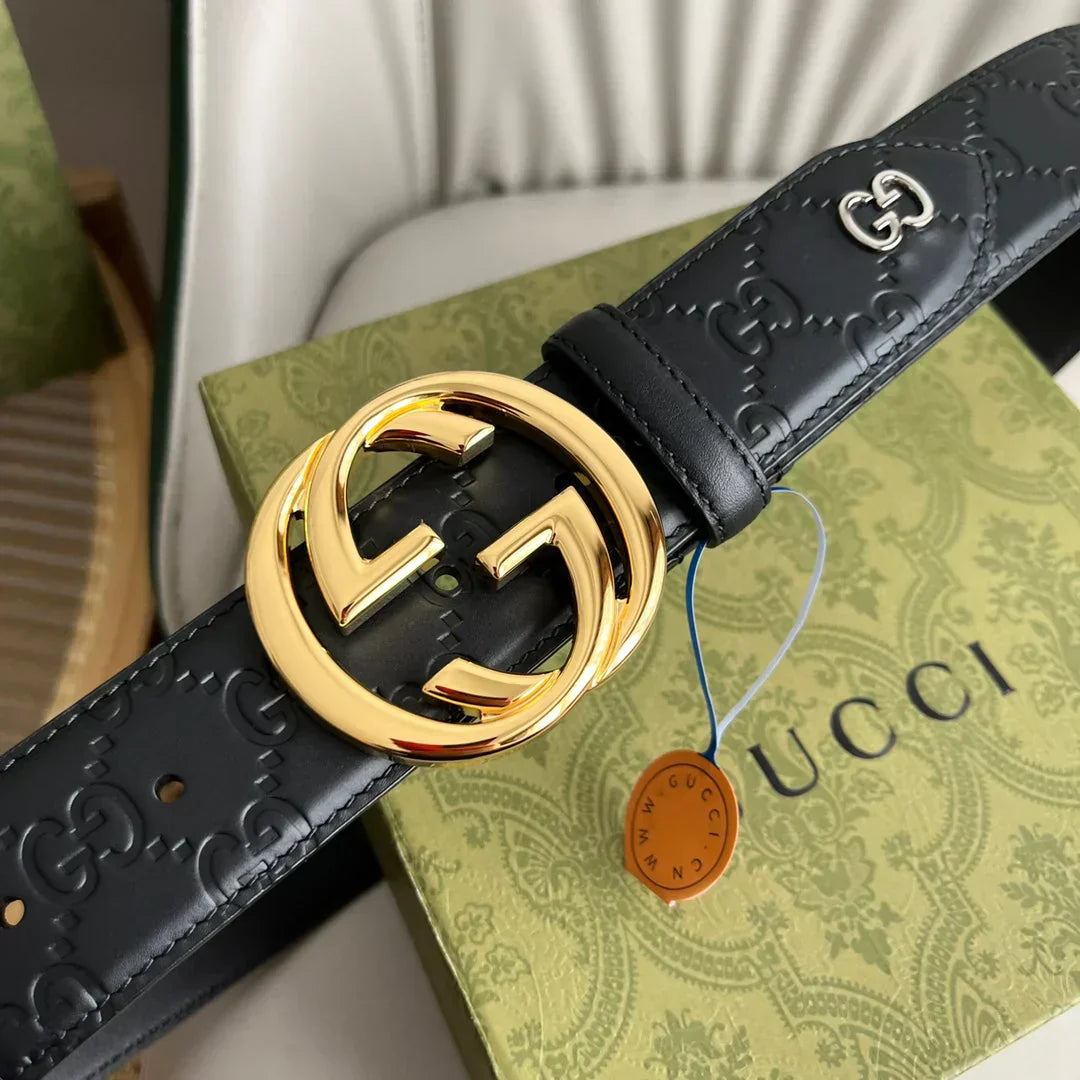 2025 Calfskin embossed belt width 38mm