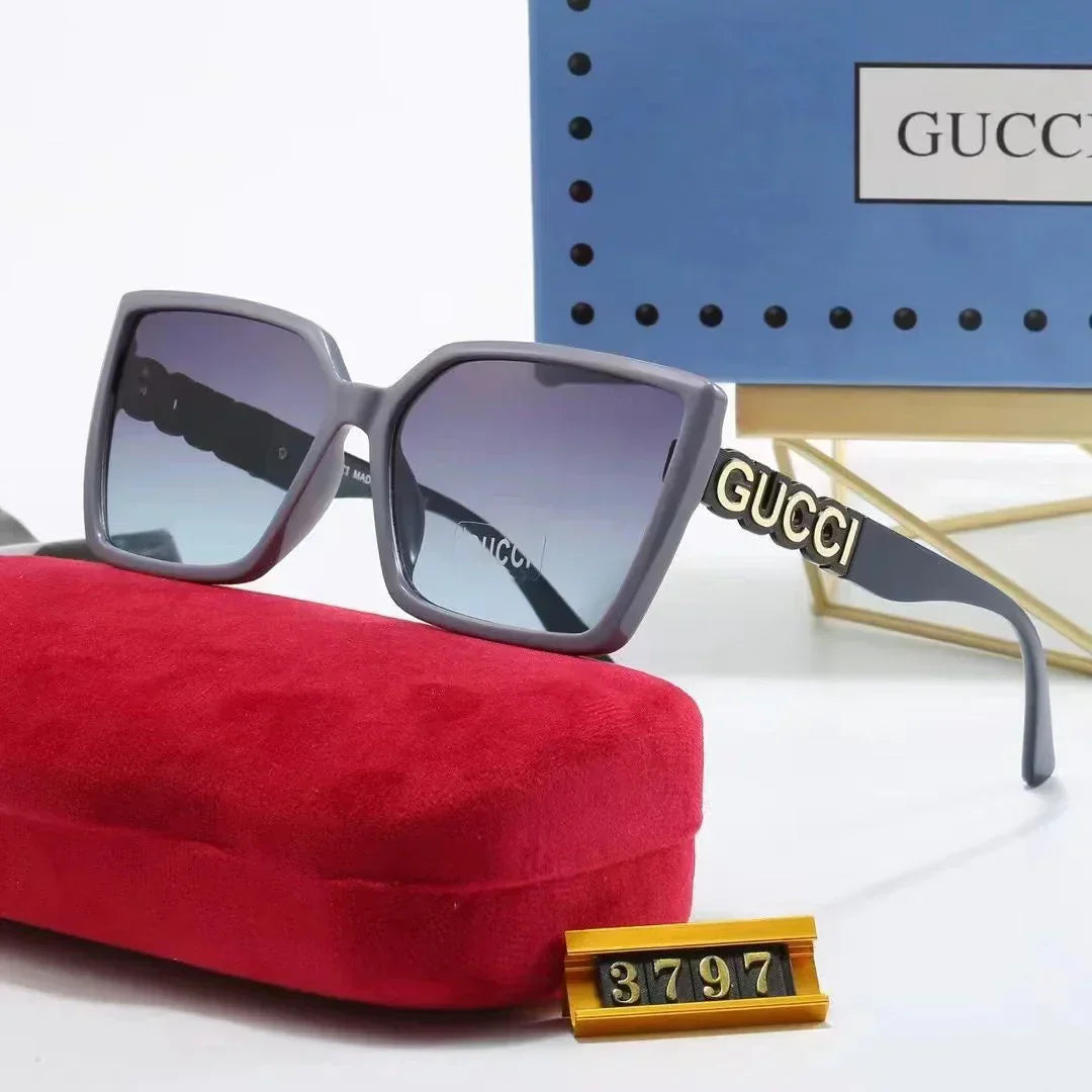 2025 Retro large frame square sunglasses