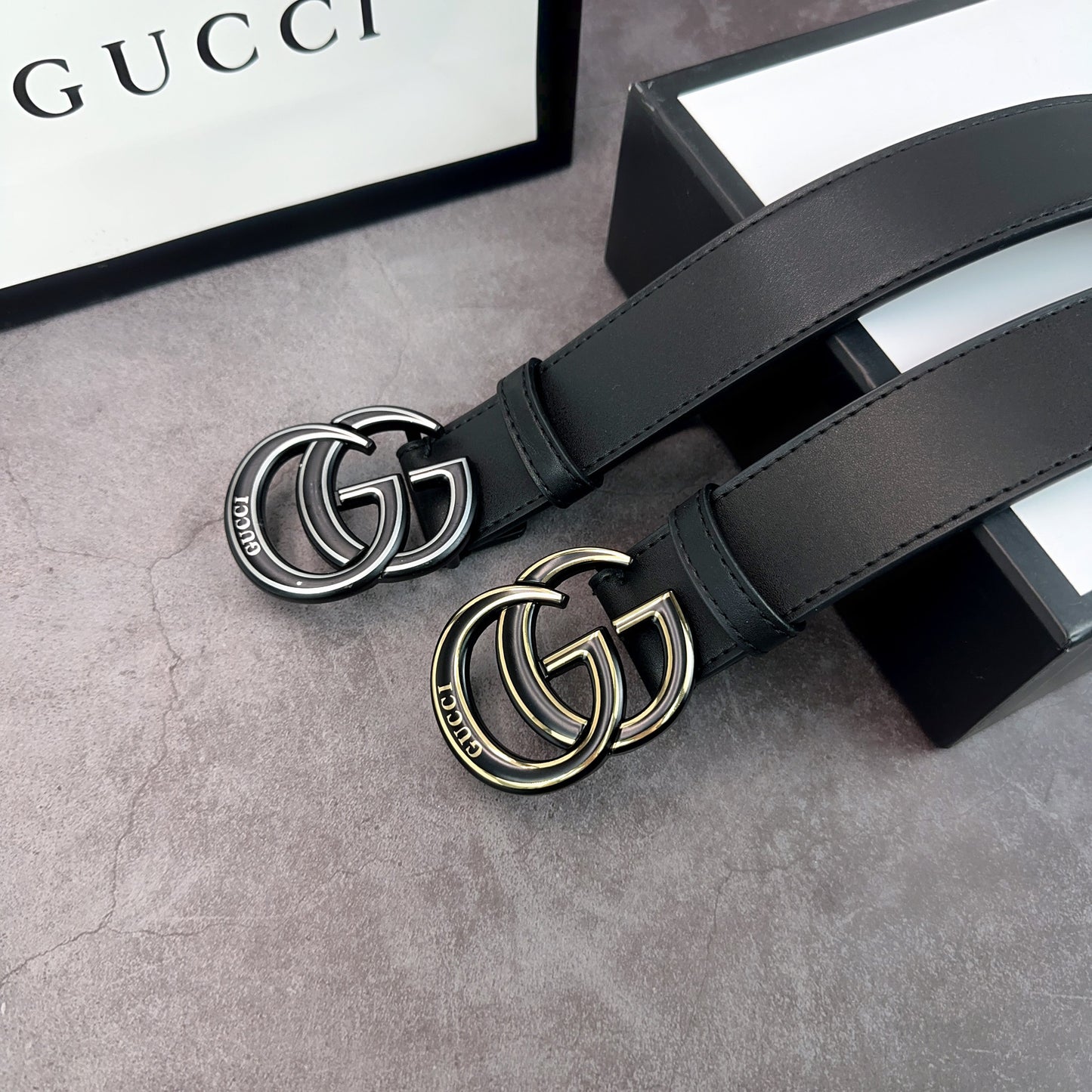 2025 2 Colors printed letter leather belt