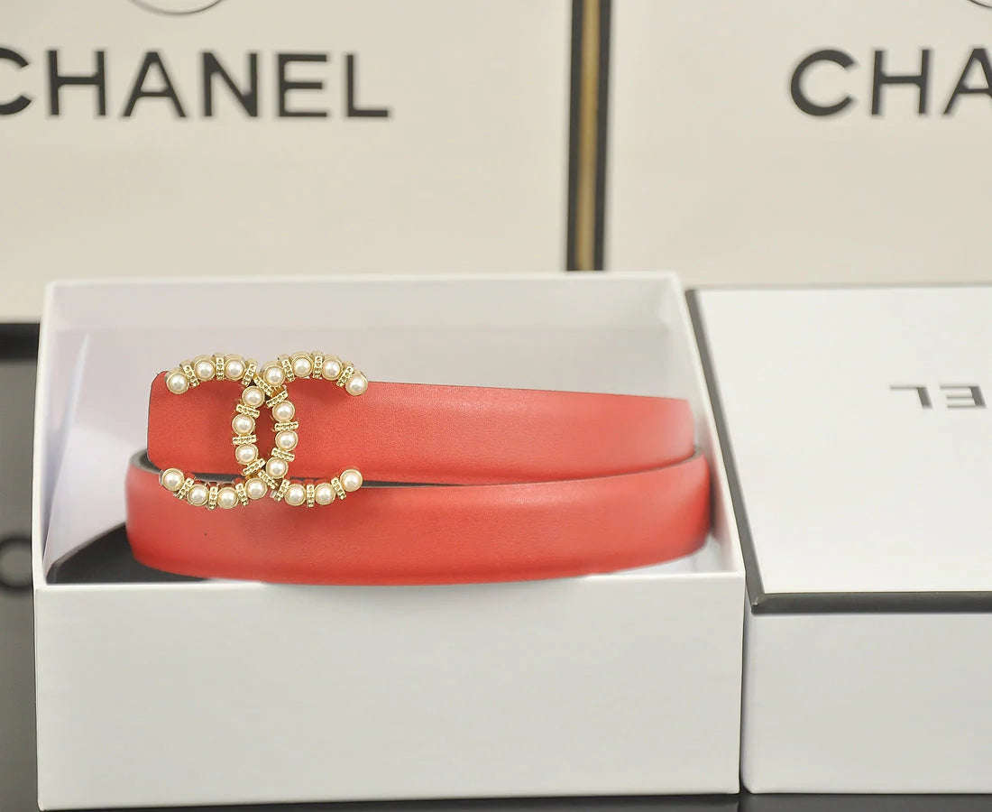 2025 6 color double pearl rhinestone belt