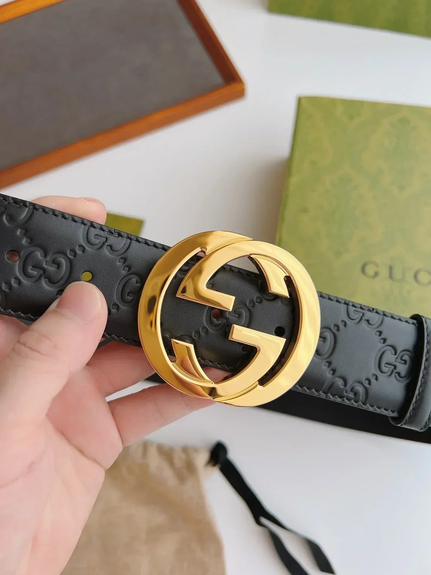 2025 First layer cowhide large flower belt width: 4.0cm