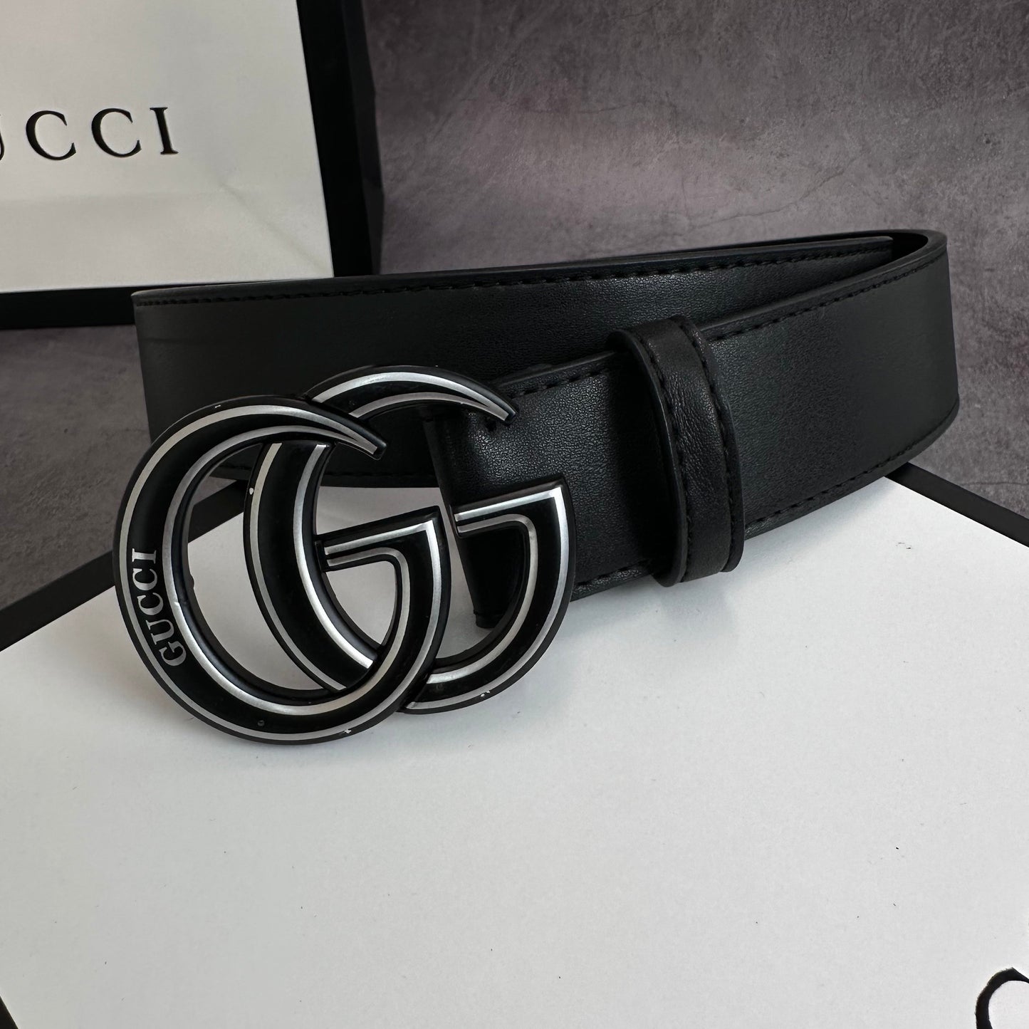 2025 2 Colors printed letter leather belt