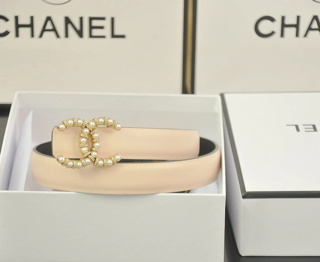 2025 6 color double pearl rhinestone belt