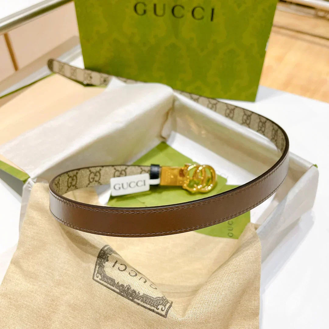 2025 Reversible belt with buckle, width 2.0cm