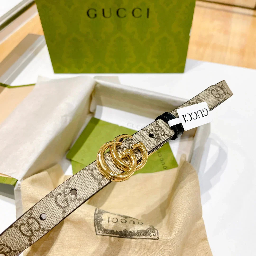 2025 Reversible belt with buckle, width 2.0cm