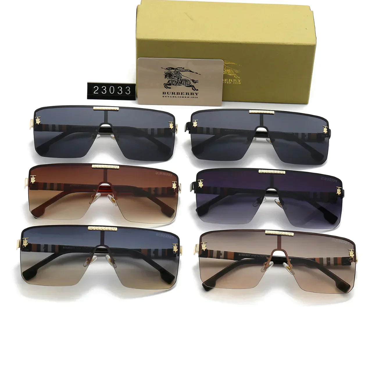 2025 One-Piece Checkered HD Sunglasses 23033