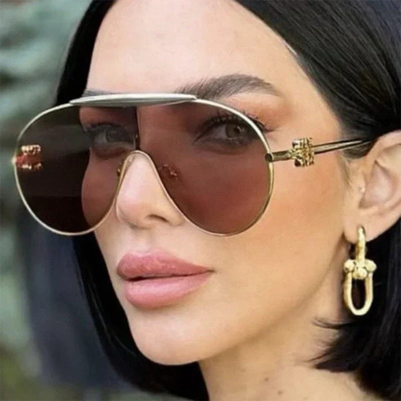 LOEWE Oval round frame sunglasses