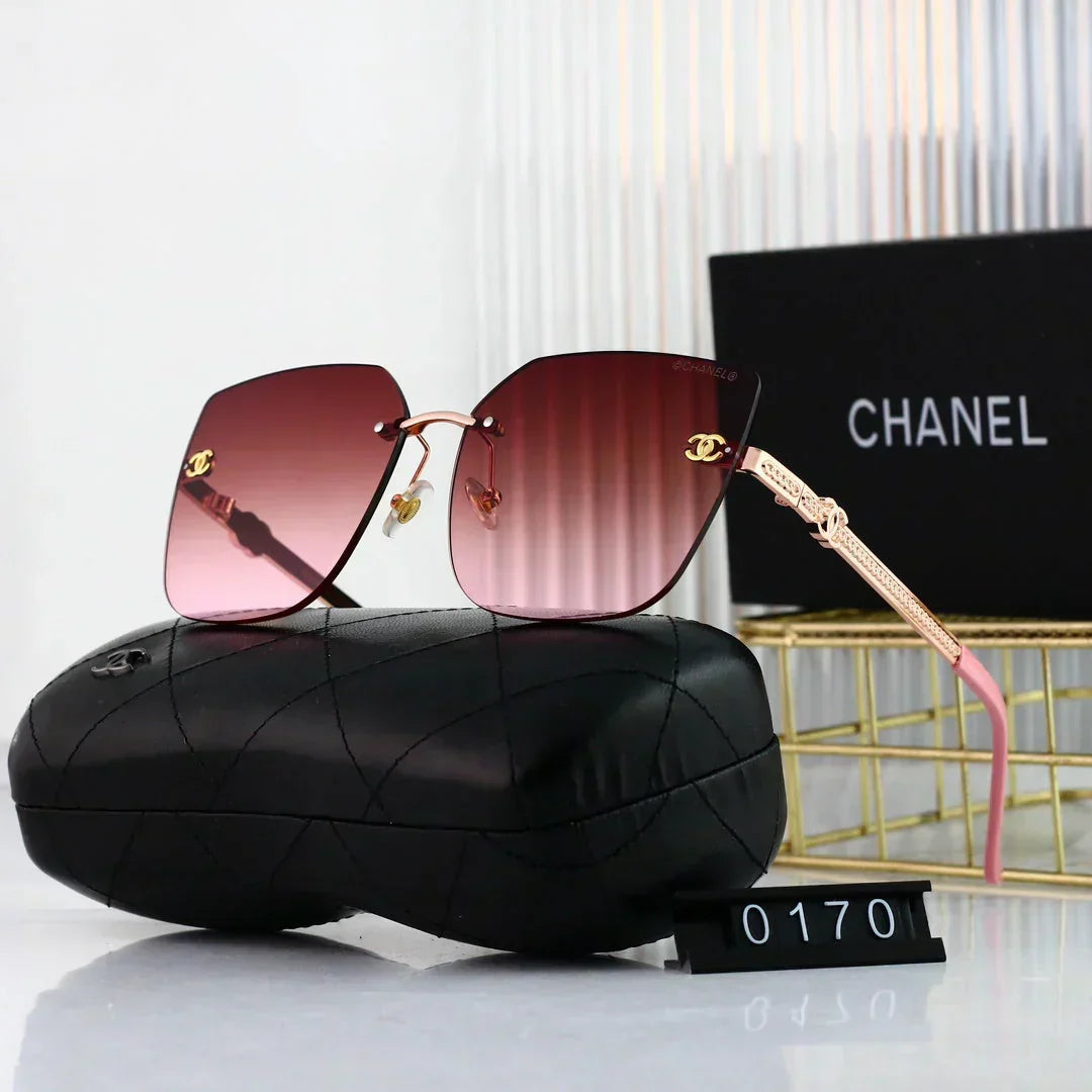2025 Polygonal rimless cut-edge sunglasses