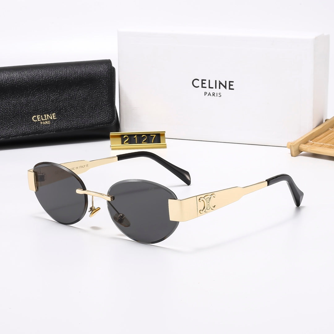 2025 Oval-frametone METAL SUNGLASSES