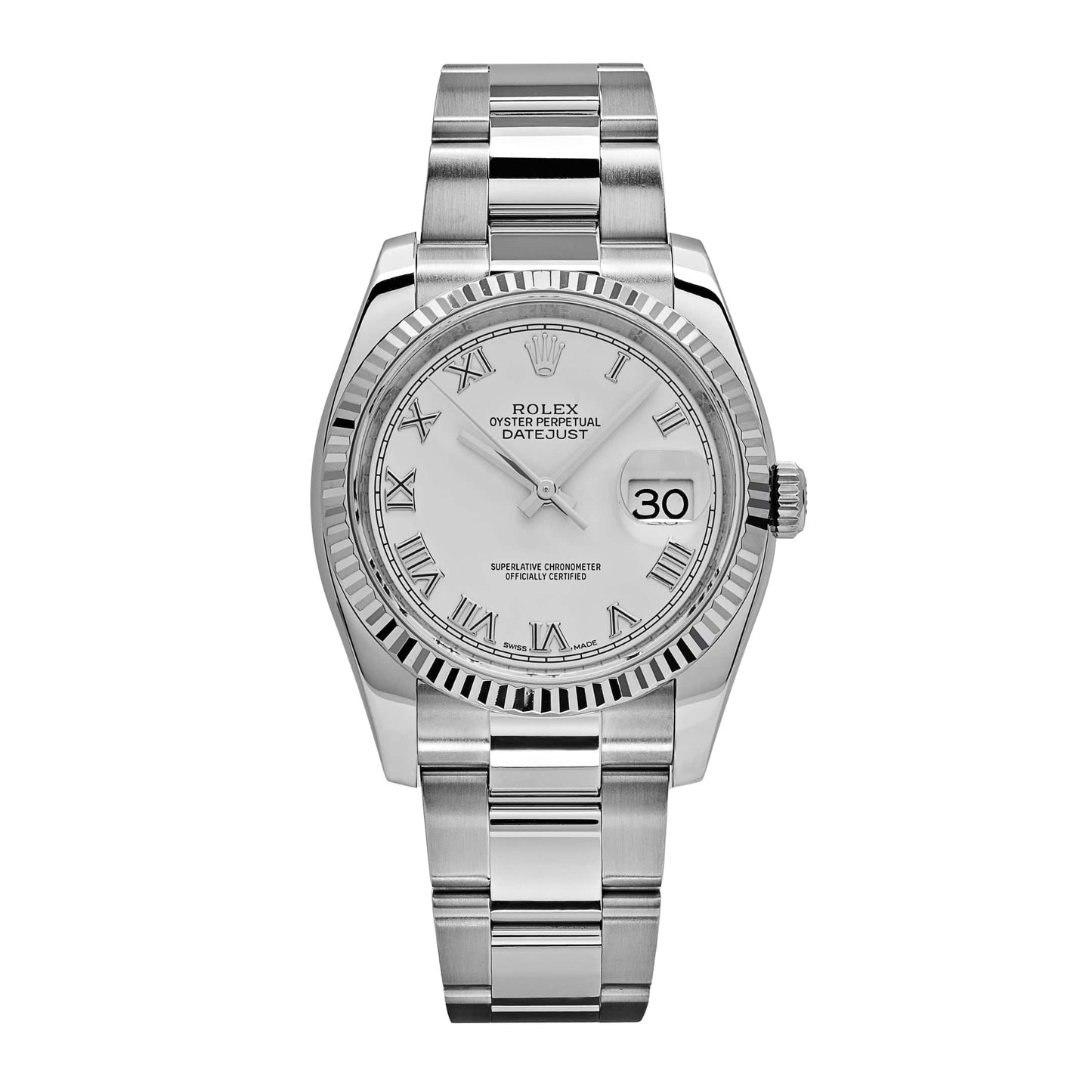 2025 Watch Datejust 116234 Stainless Steel and White Gold White Dial (2018)