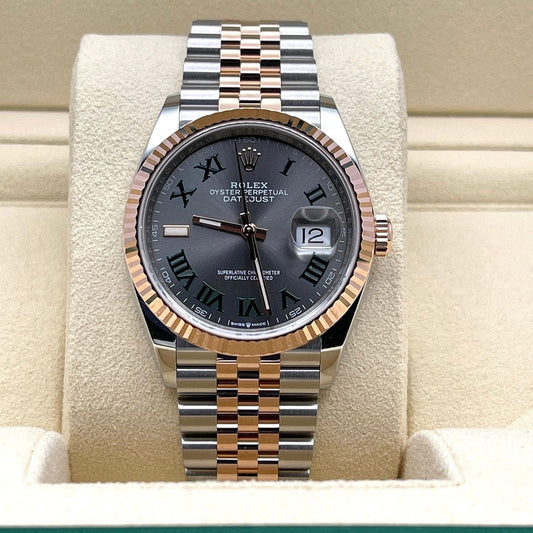 2025 Watch Datejust 126231 'Wimbledon' Stainless Steel Rose Gold Slate Dial