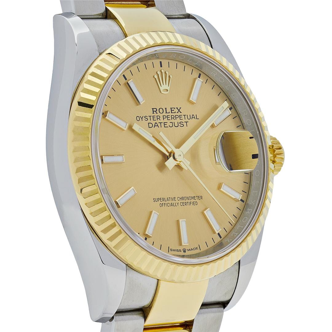 2025 Watch Datejust 126333 Stainless Steel Yellow Gold Champagne Dial Oyster