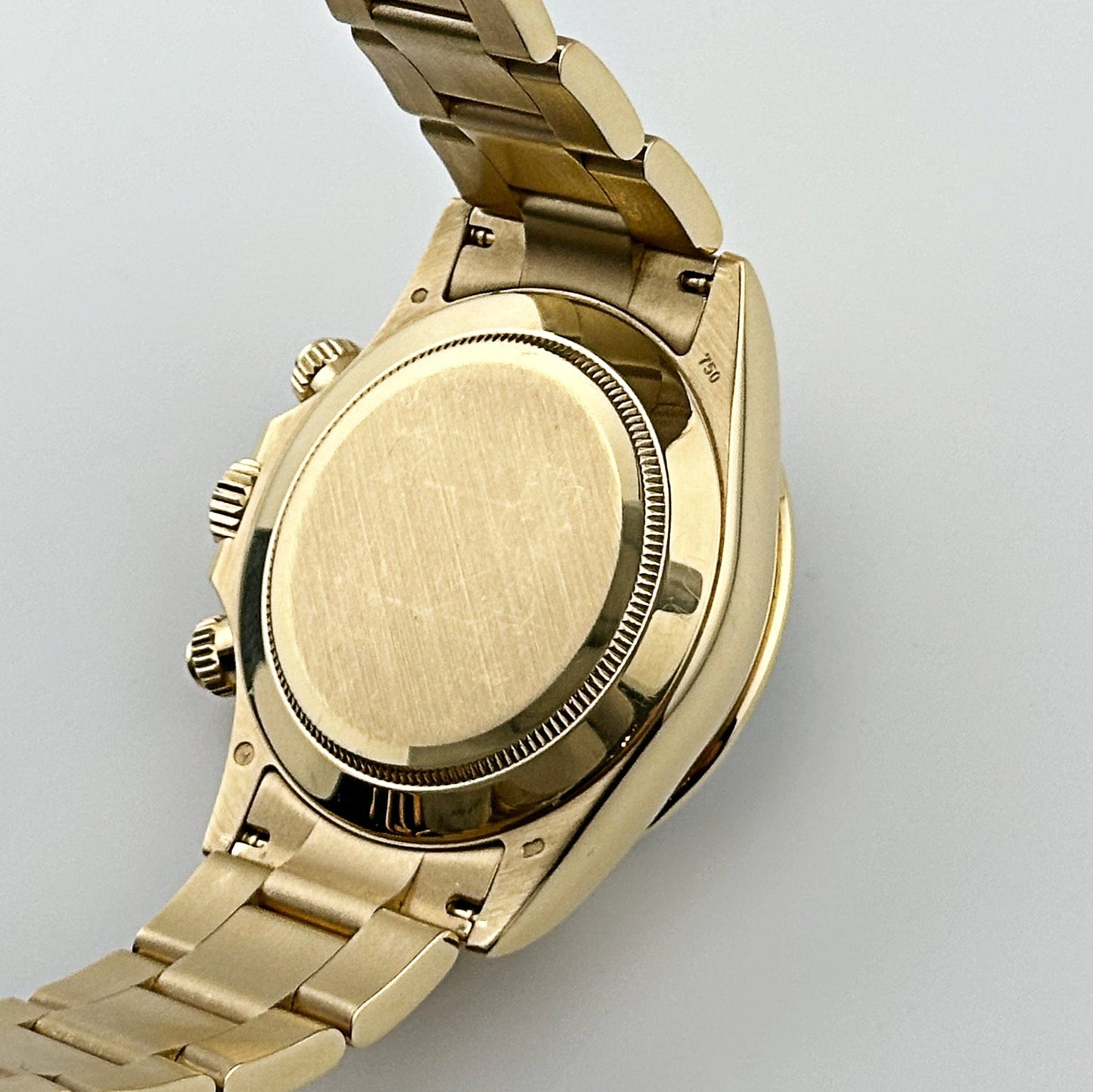 2025 Watch Daytona 116508 Yellow Gold Blue Racing Arabic Dial