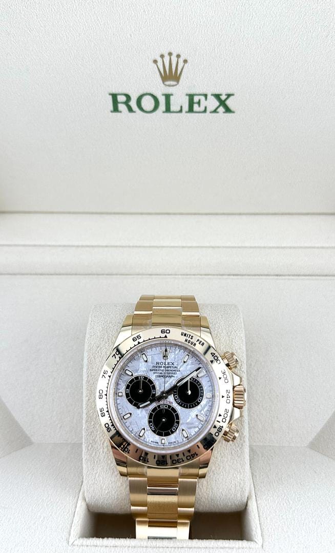2025 Watch Daytona 116508 Yellow Gold Meteorite Dial