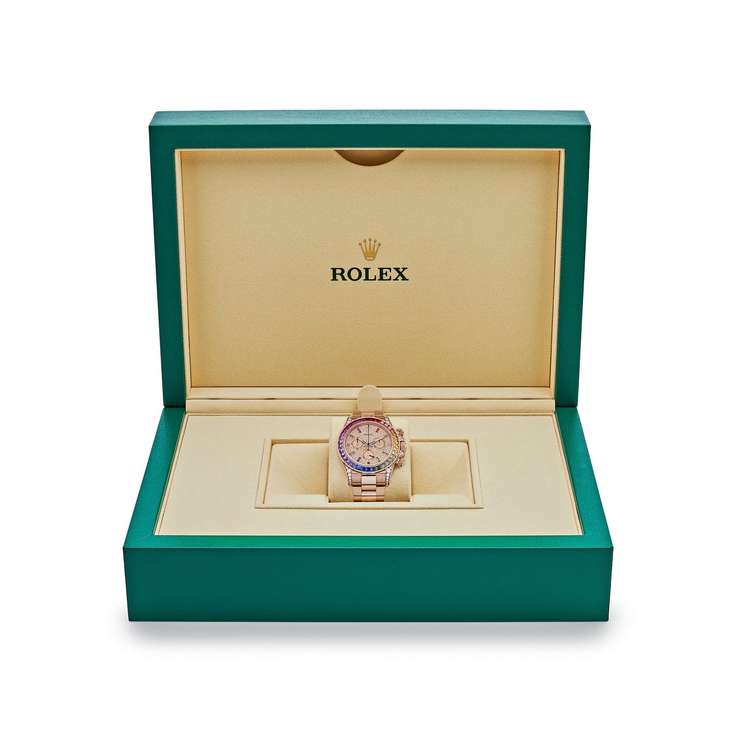 2025 Watch Daytona 116595RBOW 'Rainbow' Rose Gold Pave Diamond Dial Sapphire Bezel (2022)