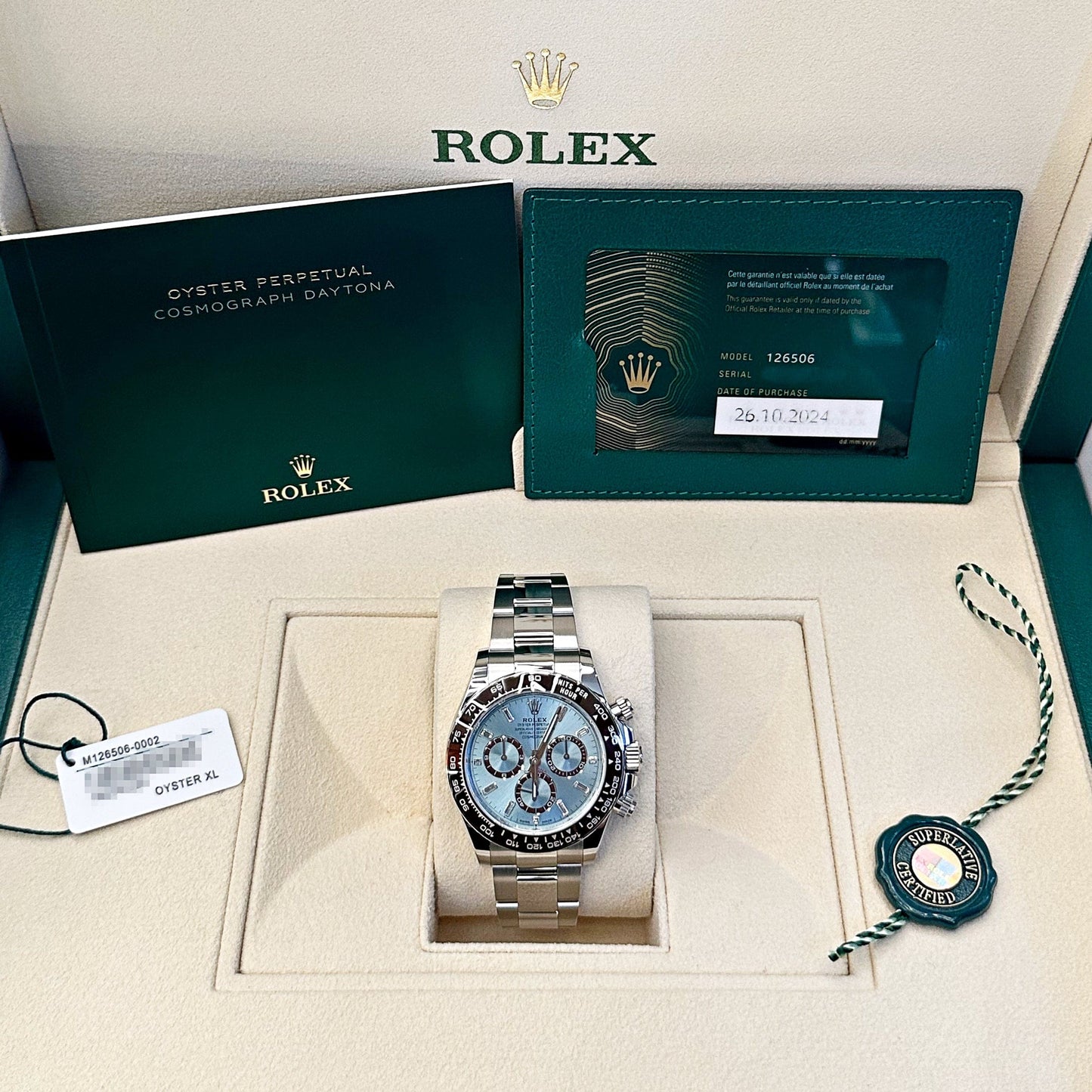 2025 Watch Daytona 126506 Platinum Ice Blue Dial (2024)
