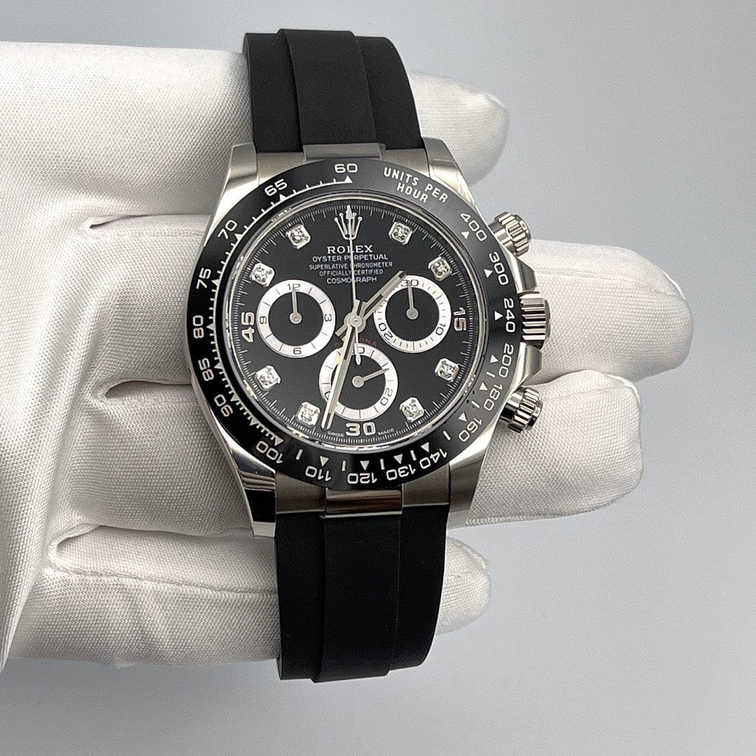 2025 Watch Daytona 116519LN White Gold Black Diamond Dial