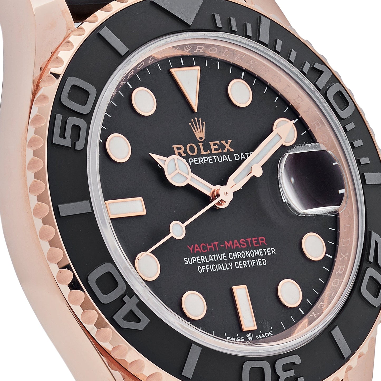 2025 Watch Yacht-Master 126655 Rose Gold Black Dial (2023)