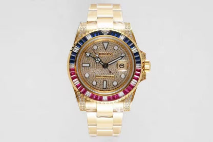 2025 Watch GMT-Master II 126755SARU Rose Gold Sapphire and Ruby Diamond Pave