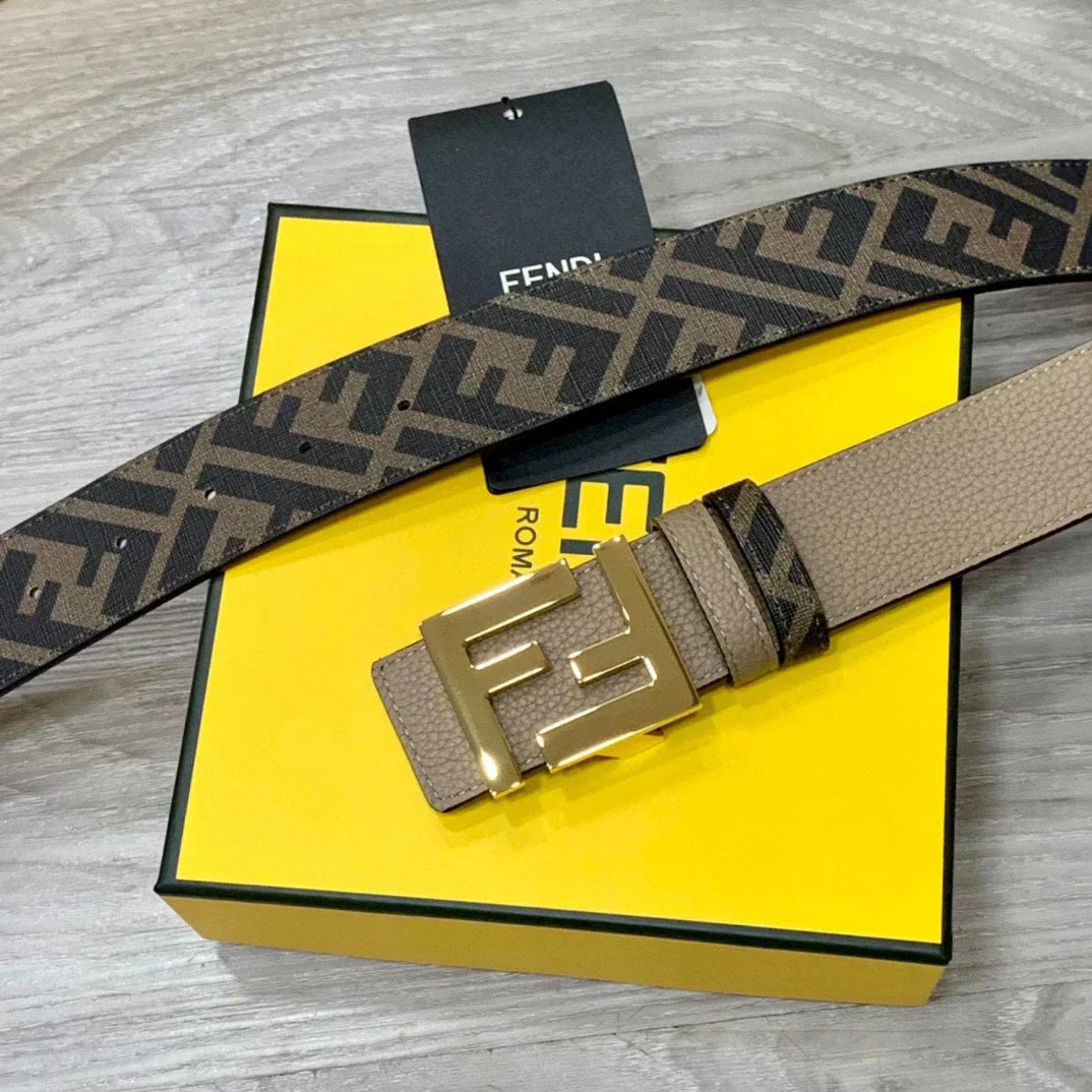 2025 Double loop reversible leather belt