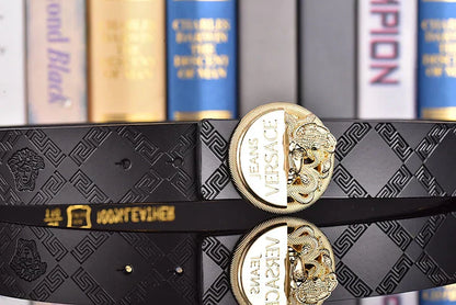 2025 2 Colors printed letter leather belt