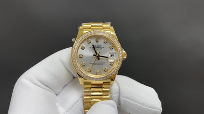 2026 Watch Datejust 31 mm 178288 2020 Gelbgold 750 Perlmutt Diamanten Automatik Gold