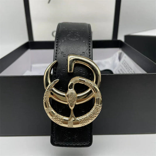 2025 Printed Letter Leather Belt