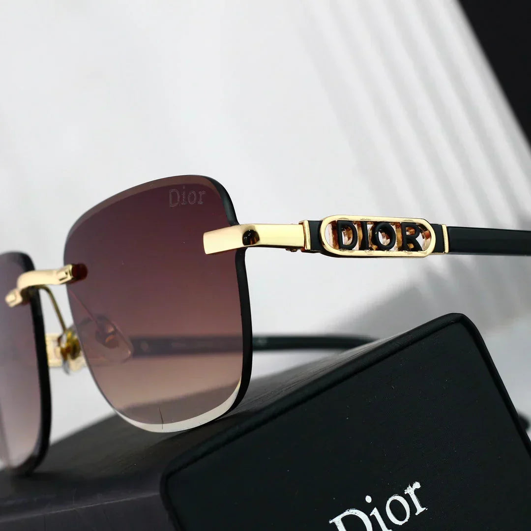 2025 Polygonal rimless cut-edge sunglasses