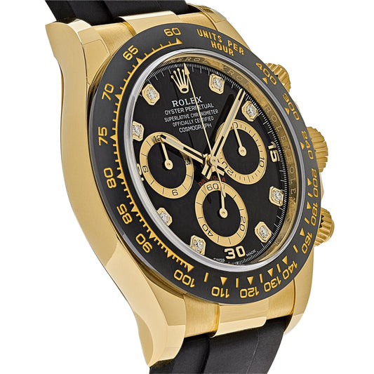 2025 Watch Daytona 116518LN Yellow Gold Black Diamond Dial