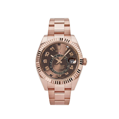 2025 Watch Sky-Dweller 326935 Rose Gold Chocolate Arabic Numeral Dial (2021)